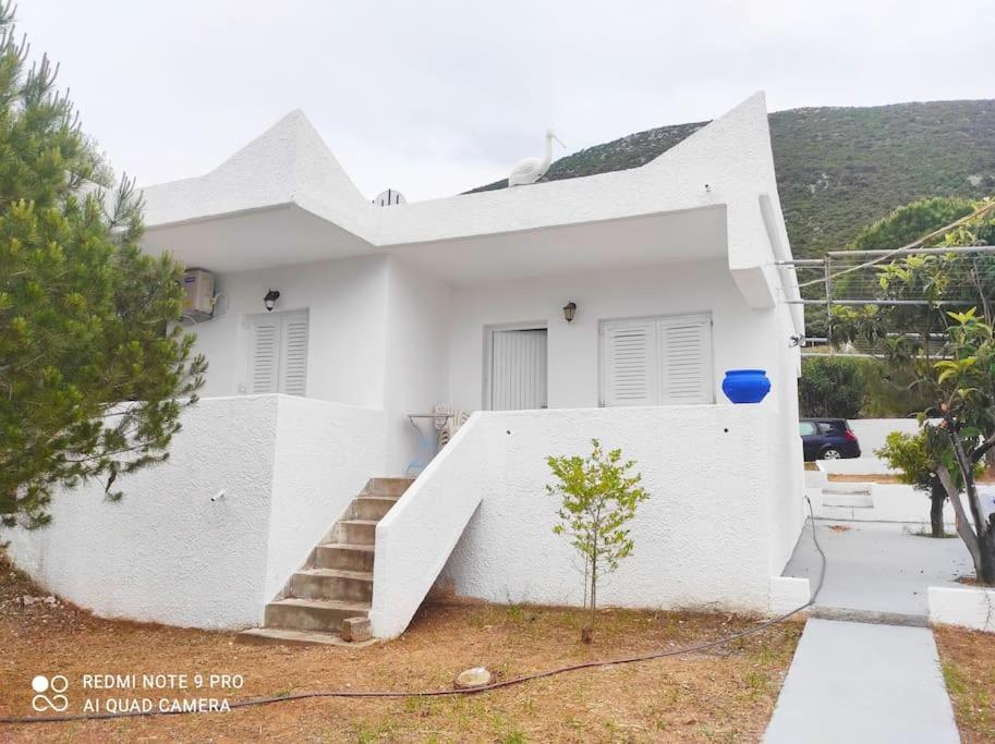 White Villa In Olive Trees And Seaview To Panagia Almiropótamos Exterior foto